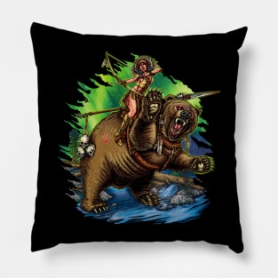 The Bear Rider Pillow