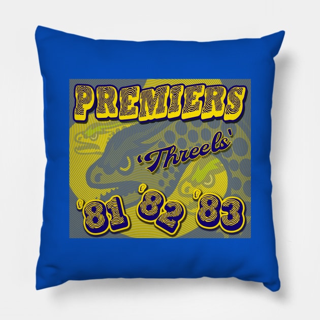 Parramatta Eels - 3x PREMIERS 81, 82, 83 - THREELS! Pillow by OG Ballers