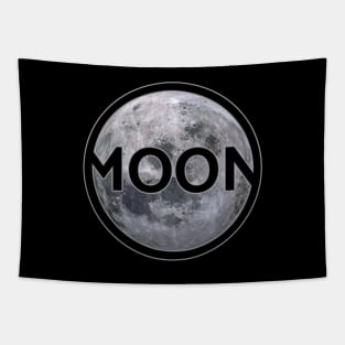 Moon with lettering gift space idea Tapestry