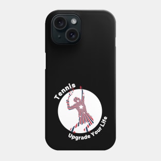 US Open Tennis USA Flag Silhouette Phone Case