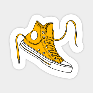 Bright Yellow high tops Magnet