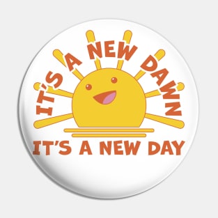 A new dawn, a new day sunrise cartoon Pin