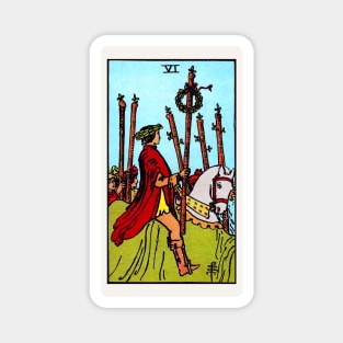 Card #27 - Six Of Wands - Rider Waite Smith Tarot Magnet