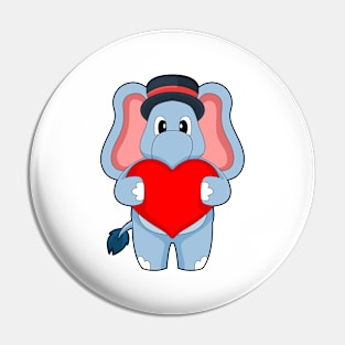 Elephant Groom Heart Wedding Pin