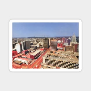 colorized vintage photo of harare zimbabwe Magnet