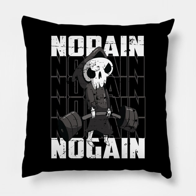 Body Building No Pain No Gain Pillow by BC- One- Shop