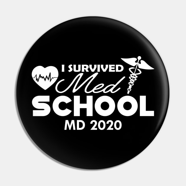 Medical School Graduate - I survived med school MD 2020 Pin by KC Happy Shop