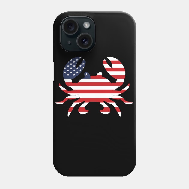 America Flag Crab American USA Phone Case by mstory