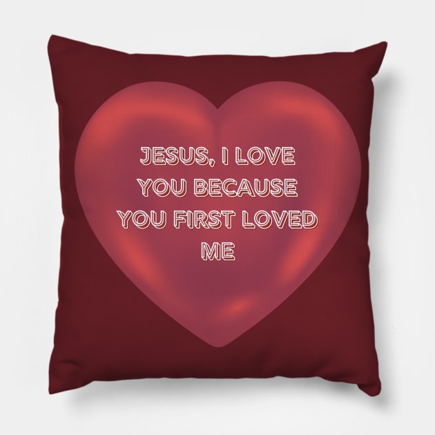 JESUS I LOVE YOU Pillow by hypocrite human