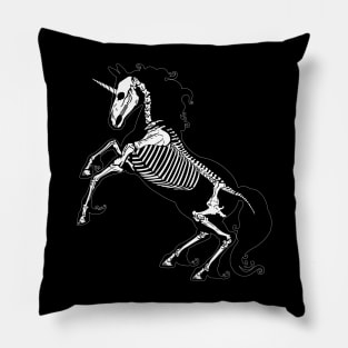 Skeleton unicorn Pillow