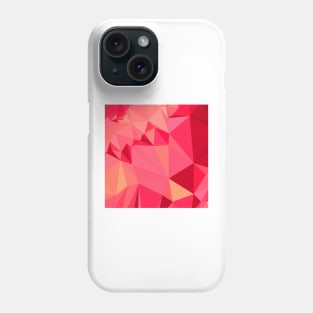 American Rose Red Abstract Low Polygon Background Phone Case