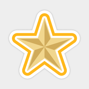 Gold Star Sticker design vector illustration. Star icon design concept. Success award or ranking award star sticker vector design. Magnet