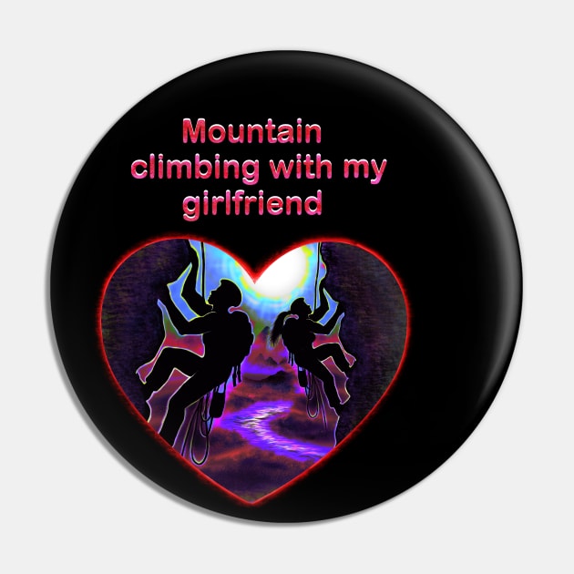 Mountain climbing with my girlfriend Pin by Artardishop