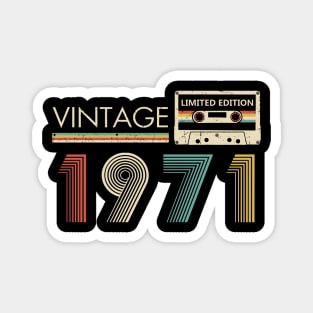 Vintage 1971 Limited Edition Cassette 53rd Birthday Magnet