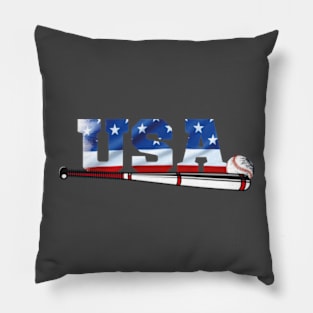 4th of july baseball usa flag Pillow