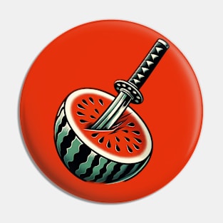 Katana in Watermelon Pin