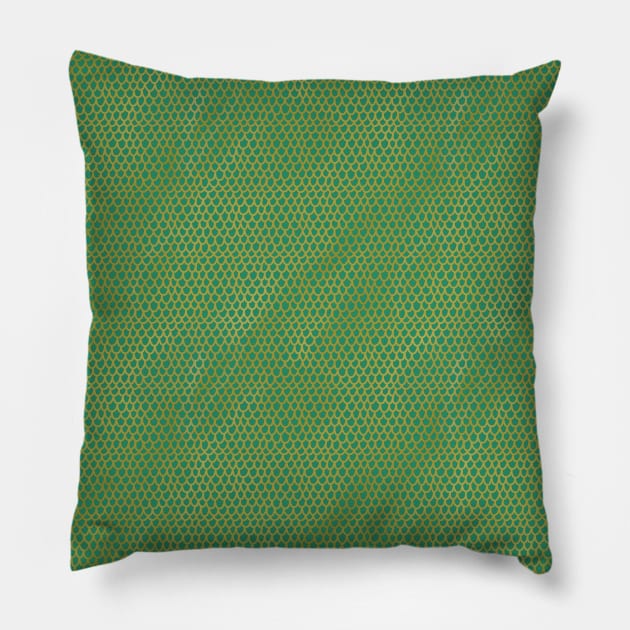 Golden Mermaid Scales Pillow by inatorinator