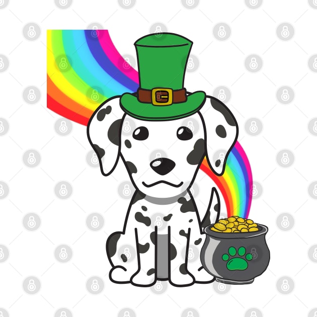 Funny dalmatian celebrates st patricks day by Pet Station