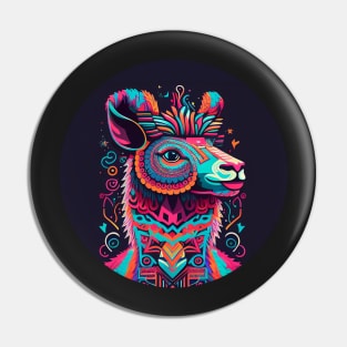 A llama bringing the Carnaval spirit Pin