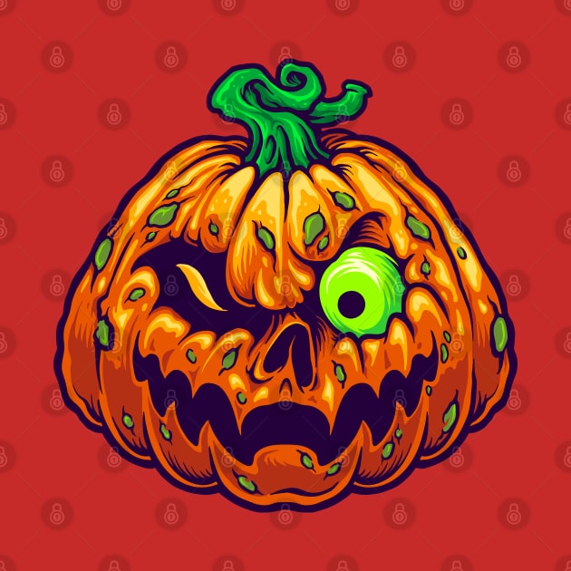 scary pumpkin by vaktorex