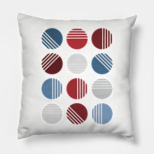 Abstract circles and white lines Pillow