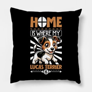 Home is with my Sporting Lucas Terrier Pillow