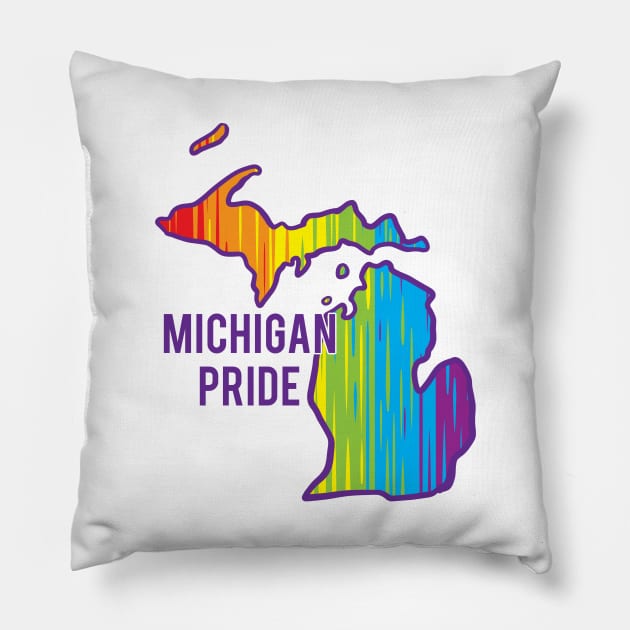 Michigan Pride Pillow by Manfish Inc.