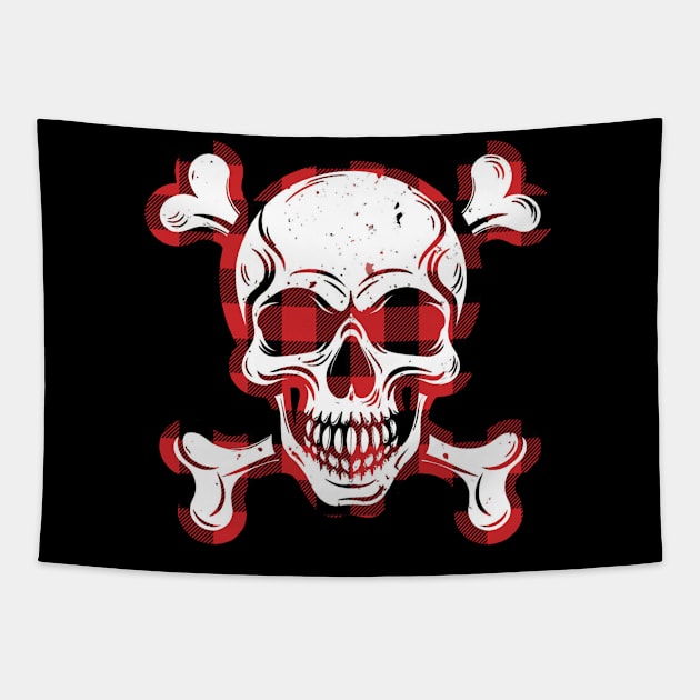 Skull and Crossbones | Jolly Roger | Pirate Flag | Deaths Head | Black and White | Skulls and Skeletons | Vintage Skulls | Tapestry by NIKA13