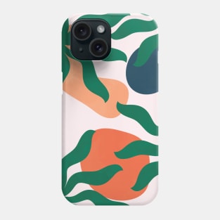 Retro Botanical Abstract Mid Century Shapes Phone Case