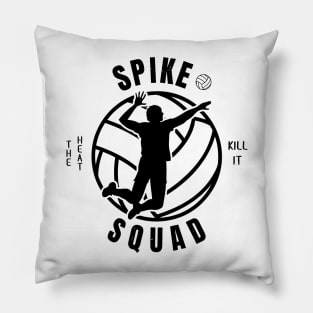 Mens Volleyball Spike Squad Volleyball Fan Pillow