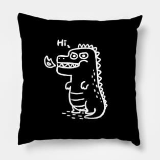 Hi, Dragon ( Black ) Pillow