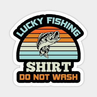 Lucky Fishing Shirt DO NOT WASH Retro Magnet