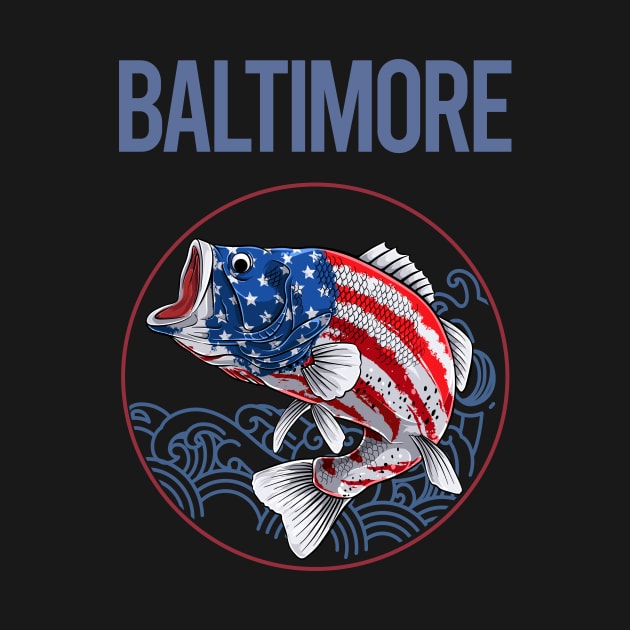 USA Flag Fish Baltimore by rosenbaumquinton52