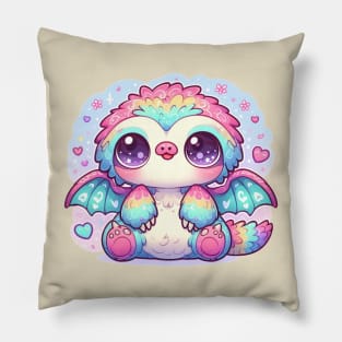 Kawaii Sloth Dragon Pillow