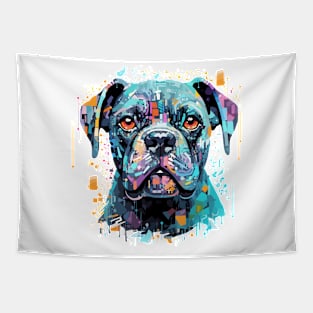 Dog Pet World Animal Lover Furry Friend Abstract Tapestry