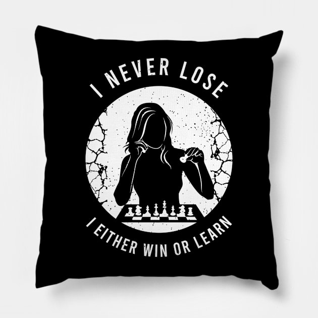 Funny Chess Quote Clothing For A Player Of Chess Pillow by AlleyField