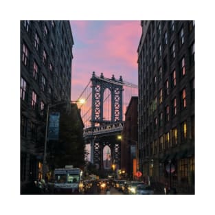 Manhattan Bridge Sunset T-Shirt