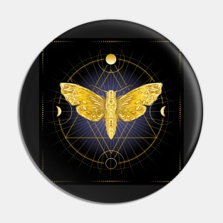 Golden Moth Symbol of Inner Wisdom Pin