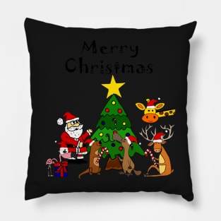 Santa and Friends Merry Christmas Pattern Children 1 Pillow