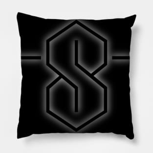 The "S" - White Glow Pillow