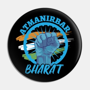 Atmanirbhar Bharat India Flag Slogan Quote Pin