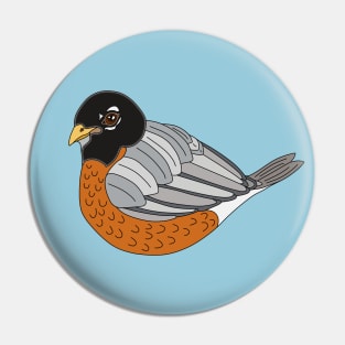 American Robin Cute Chubby Bird Pin