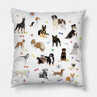 Various Dogs Pattern Pillow