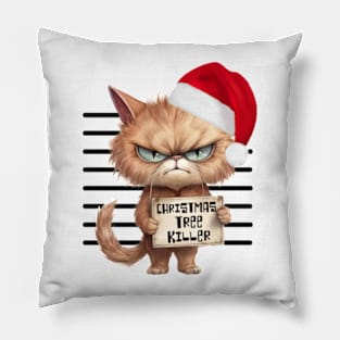 Bad Kitty - Christmas Tree Killer Pillow
