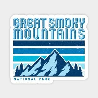 Great Smoky mountains national park retro vintage mountains Magnet