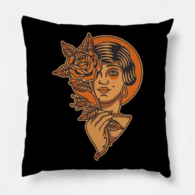 Lady Rose Pillow by Abrom Rose