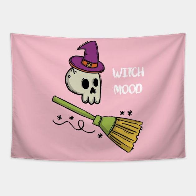 Halloween Witch Mood Tapestry by Dizzyland