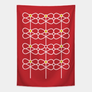 Bearberry Rows (Red) Tapestry