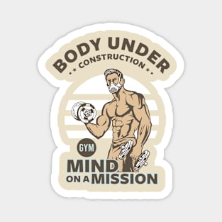 MIND AND BODY CONSTRUCTION GYM Magnet