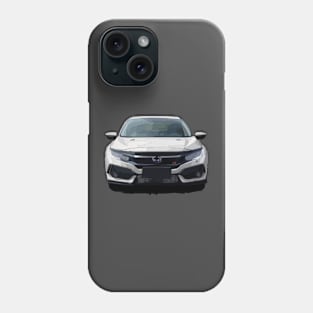 Sleek White Honda Civic Vector T-Shirt Desig Phone Case